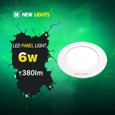 CE&RoHS High Quality PLR001-E6 6W small Round LED PANEL Light