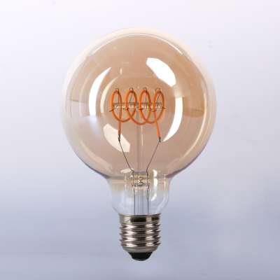 China Supplier 4W G95 E26/E27 Spiral Soft Led Vintage Edison Filament Bulb with CE RoHS