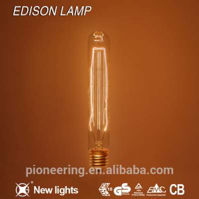 T9-185 40w 60w e27 tubular hairpin filament edison bulb