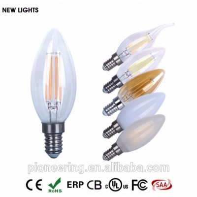 Led Filament C35 Candle Bulbs/High Lumen 4W Led Filament Candle Light/E14 E27 4000K Led Candle Lamp