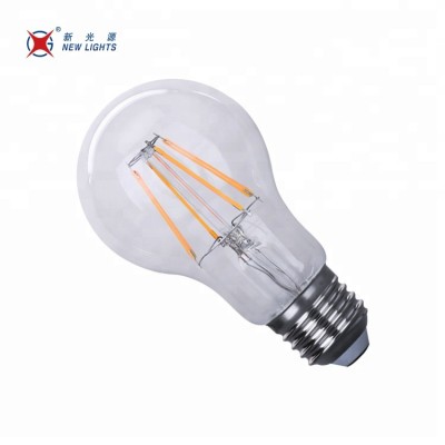 Clear glass Ceramic filament materials e27 6500k 440lm 4w a60 wifi led bulb for the indoor lighting